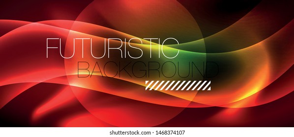 Glowing shiny light abstract background, vector template