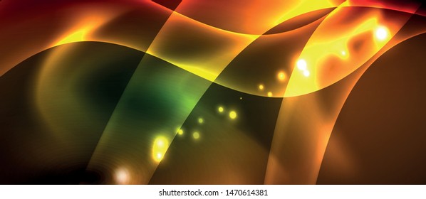 Glowing shiny light abstract background, vector template