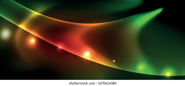 Glowing shiny light abstract background, vector template