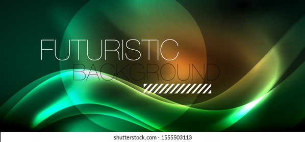 Glowing shiny light abstract background, vector template