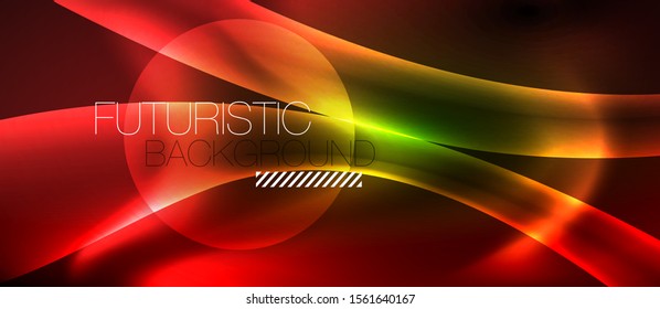 Glowing shiny light abstract background, vector template