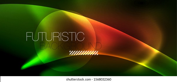 Glowing shiny light abstract background, vector template