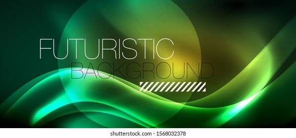 Glowing shiny light abstract background, vector template