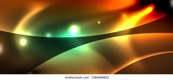 Glowing shiny light abstract background, vector template