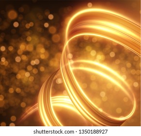 Glowing shiny lines effect vector background. EPS10. Abstract light speed motion effect. Shiny wavy trail. Light painting. Light trail. Vector eps10.