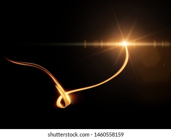 Glowing shiny lines effect vector background. EPS10. Abstract light speed motion effect. Shiny wavy trail. Light painting. Light trail. Vector eps10.