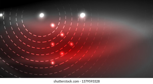 Glowing shiny neon colors with abstract lines, modern background. Vector magic illustration