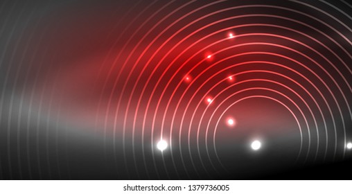 Glowing shiny neon colors with abstract lines, modern background. Vector magic illustration