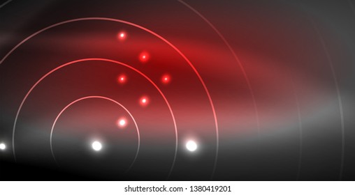 Glowing shiny neon colors with abstract lines, modern background. Vector magic illustration