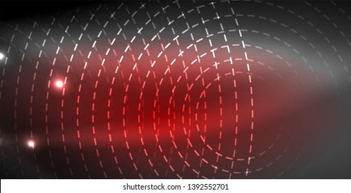 Glowing shiny neon colors with abstract lines, modern background. Vector magic illustration