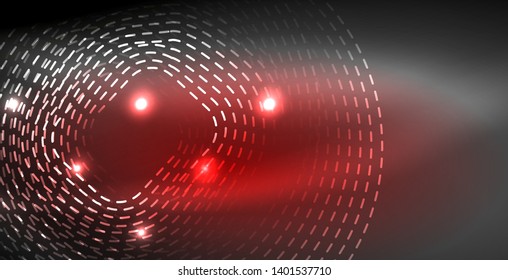 Glowing shiny neon colors with abstract lines, modern background. Vector magic illustration