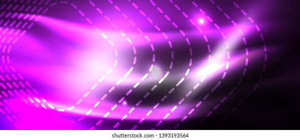 Glowing shiny neon squares abstract background, techno modern template, vector