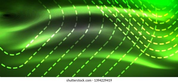 Glowing shiny neon squares abstract background, techno modern template, vector