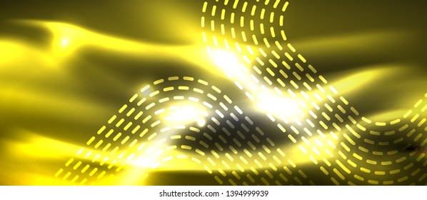 Glowing shiny neon squares abstract background, techno modern template, vector