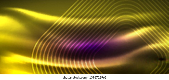 Glowing shiny neon squares abstract background, techno modern template, vector