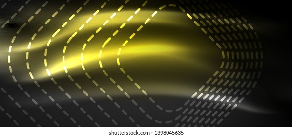 Glowing shiny neon squares abstract background, techno modern template, vector