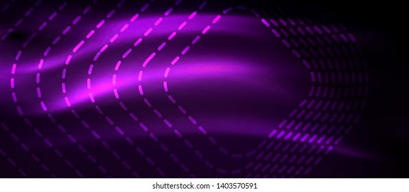 Glowing shiny neon squares abstract background, techno modern template, vector
