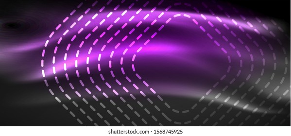 Glowing shiny neon squares abstract background, techno modern template, vector
