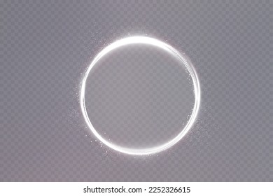 Glowing shiny, round, curved lines. Light effect. Swirl effect. Lines of light.