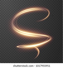 Glowing shiny spiral lines effect vector background. EPS10. Abstract light speed motion effect. Shiny wavy trail. Light painting. Light trail. Vector eps10.
