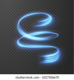 Glowing shiny spiral lines effect vector background. EPS10. Abstract light speed motion effect. Shiny wavy trail. Light painting. Light trail. Vector eps10.