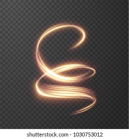 Glowing shiny spiral lines effect vector background. EPS10. Abstract light speed motion effect. Shiny wavy trail. Light painting. Light trail. Vector eps10.