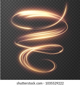 Glowing shiny spiral lines effect vector background. EPS10. Abstract light speed motion effect. Shiny wavy trail. Light painting. Light trail. Vector eps10.