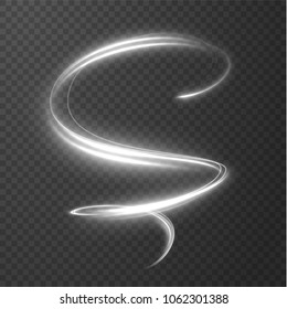 Glowing shiny spiral lines effect vector background. EPS10. Abstract light speed motion effect. Shiny wavy trail. Light painting. Light trail. Vector eps10.