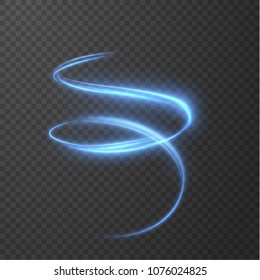 Glowing shiny spiral lines effect vector background. EPS10. Abstract light speed motion effect. Shiny wavy trail. Light painting. Light trail. Vector eps10.