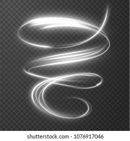 Glowing shiny spiral lines effect vector background. EPS10. Abstract light speed motion effect. Shiny wavy trail. Light painting. Light trail. Vector eps10.