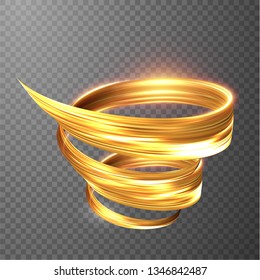 Glowing shiny spiral lines effect vector background. EPS10. Abstract light speed motion effect. Shiny wavy trail. Light painting. Light trail. Vector eps10.