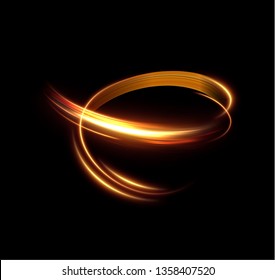 Glowing shiny spiral lines effect vector background. EPS10. Abstract light speed motion effect. Shiny wavy trail. Light painting. Light trail. Vector eps10.