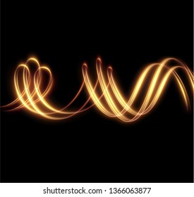 Glowing shiny spiral lines effect vector background. EPS10. Abstract light speed motion effect. Shiny wavy trail. Light painting. Light trail. Vector eps10.