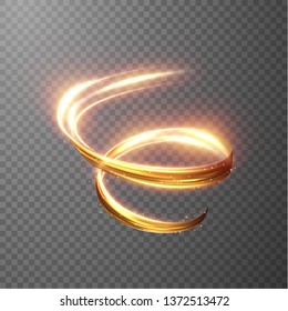 Glowing shiny spiral lines effect vector background. EPS10. Abstract light speed motion effect. Shiny wavy trail. Light painting. Light trail. Vector eps10.