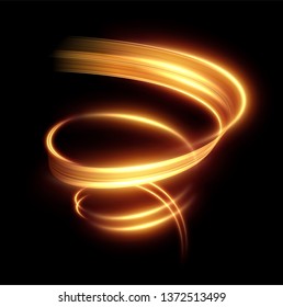 Glowing shiny spiral lines effect vector background. EPS10. Abstract light speed motion effect. Shiny wavy trail. Light painting. Light trail. Vector eps10.