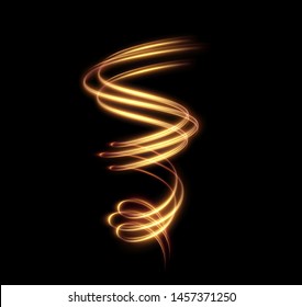 Glowing shiny spiral lines effect vector background. EPS10. Abstract light speed motion effect. Shiny wavy trail. Light painting. Light trail. Vector eps10.