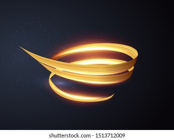 Glowing shiny spiral lines effect vector background. EPS10. Abstract light speed motion effect. Shiny wavy trail. Light painting. Light trail. Vector eps10.