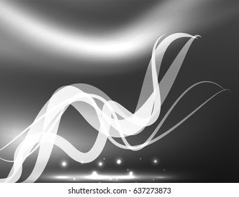 Fondo de onda brillante brillante brillante brillante, ilustración del concepto de energía vectorial
