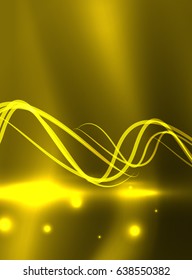 Glowing shiny wave background, vector energy concept illustration