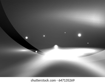 Glowing shiny wave background, vector energy concept illustration