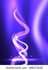 Glowing shiny wave background, vector energy concept illustration