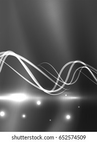 Glowing shiny wave background, vector energy concept illustration