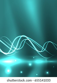 glänzender Wellenhintergrund, Vektorgrafik-Energiekonzept