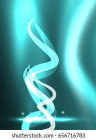 Glowing shiny wave background, vector energy concept illustration