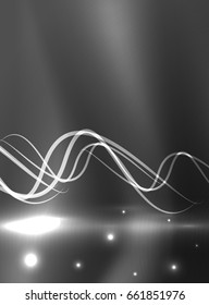 Fundo brilhante brilhante brilhante da onda, ilustração do conceito da energia do vetor