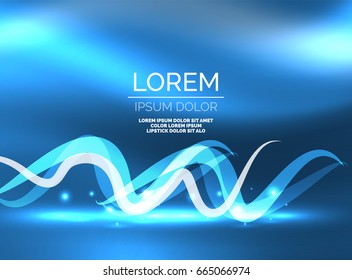 Glowing shiny wave background, vector energy concept illustration