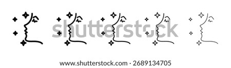 Glowing skin icon Vector Art Illustration
