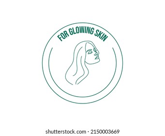 For Glowing Skin Icon Vector Illustration 