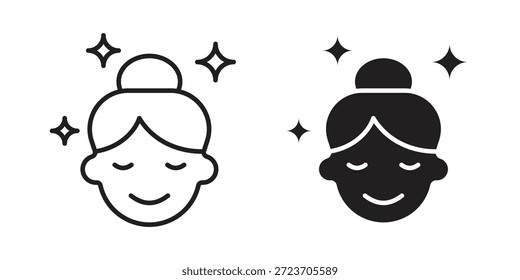 Colección de Vector de iconos de piel brillante para Diseños web. iconos planos