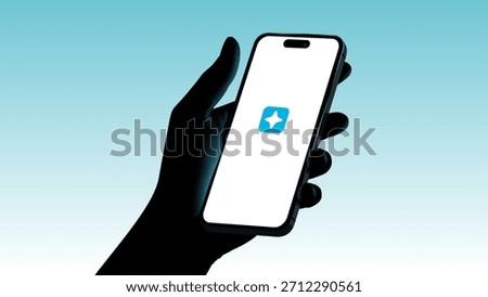 Glowing Smartphone in Hand with Dark-to-Orange Gradient and Minimal Tech Aesthetic